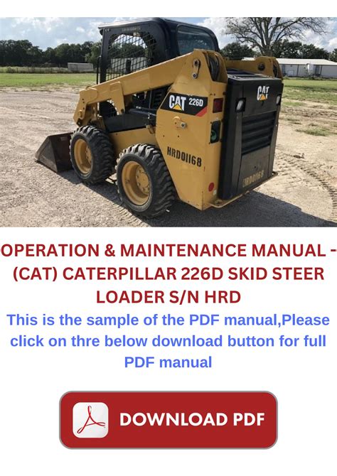 cat skid steer loader 226d|cat 226d operators manual.